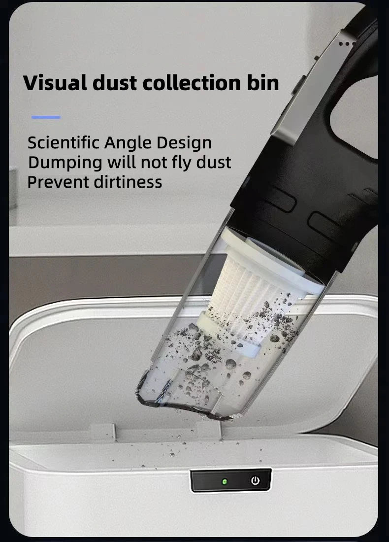 Auto multifunctionele stofzuiger Handheld krachtige zuigkracht Oplaadbare auto en thuis Kleine draadloze stofzuiger voor tweeërl