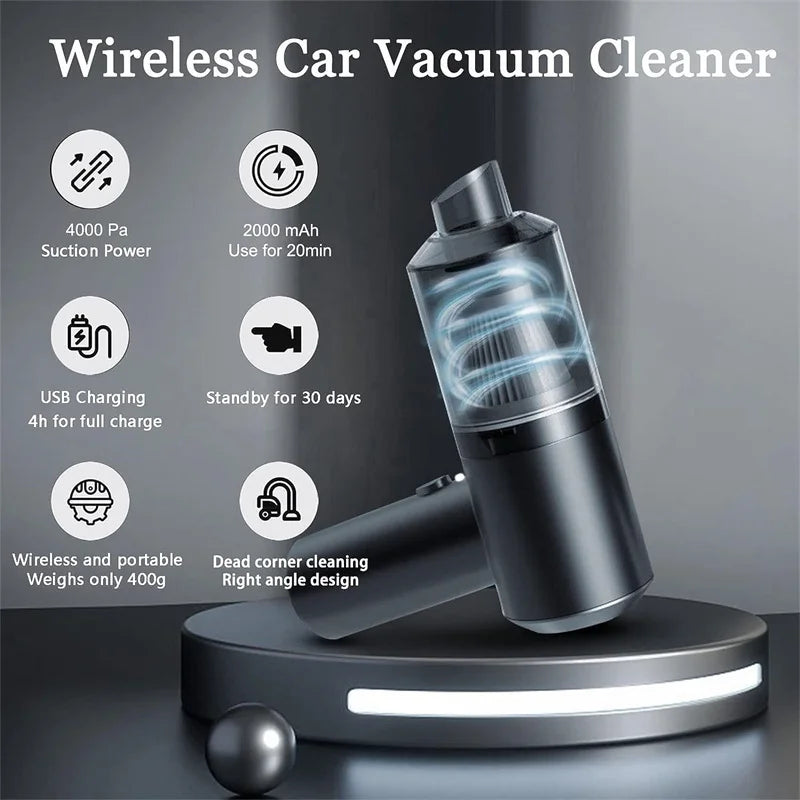 Portable Wireless Car Vacuum Cleaner Wireless Vacuum Cleaner Dual Use for Home and Car 120W High Power Powerful Vacuum Cleaner