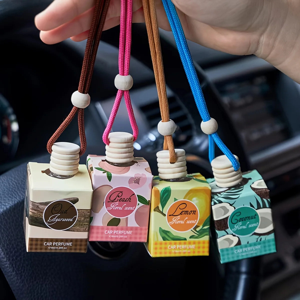 Car Air Freshener, Long Lasting Fragrance, Suitable for Car, Home, Office, Bathroom, Bedroom, Car Interior Aromatherapy 