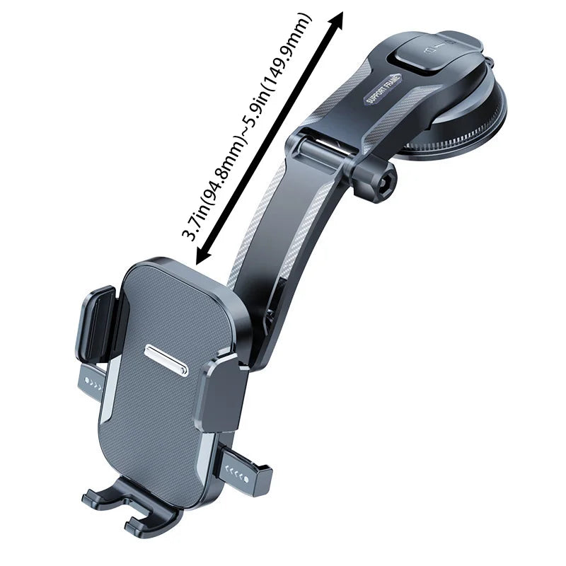 Car Phone Holder – Nano Flexible Silicone, 360° Rotation, Doesn’t Block Screen/Charging Port, Foldable for Storage