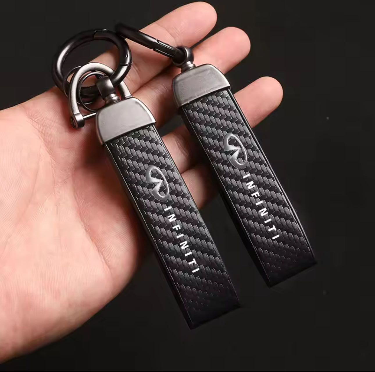 Infinity Carbon Fiber Keychain