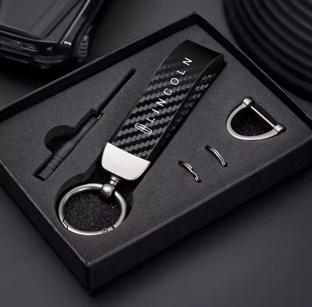 Lincoln Carbon Fiber Keychain