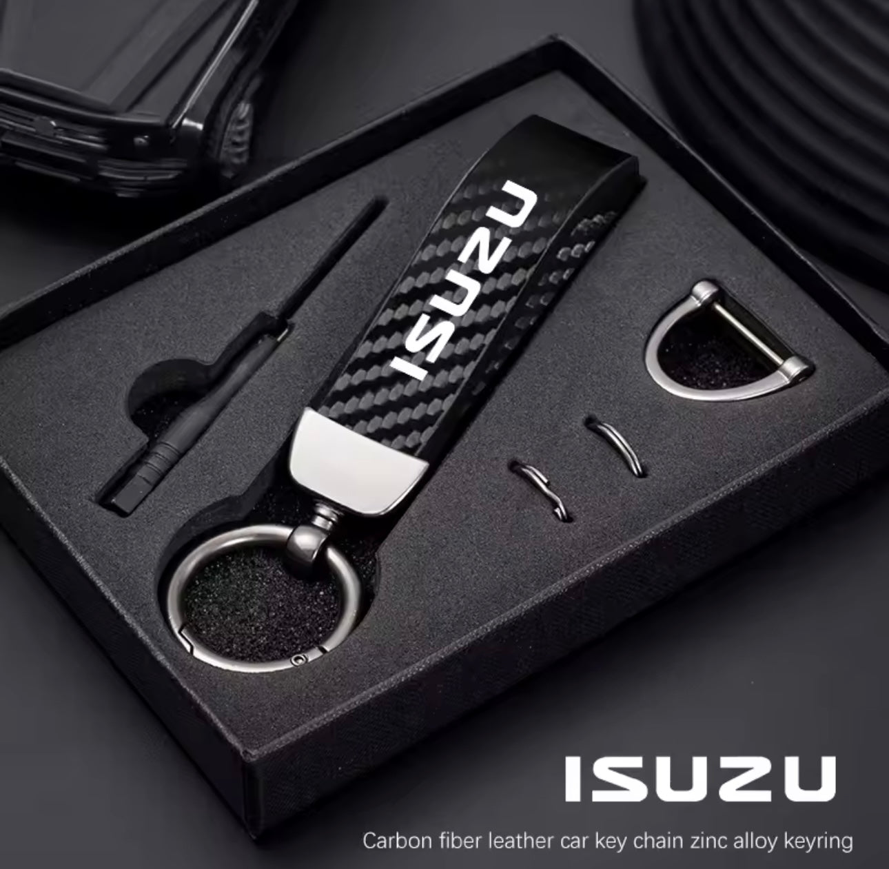 Isuzu Carbon Fiber Keychain