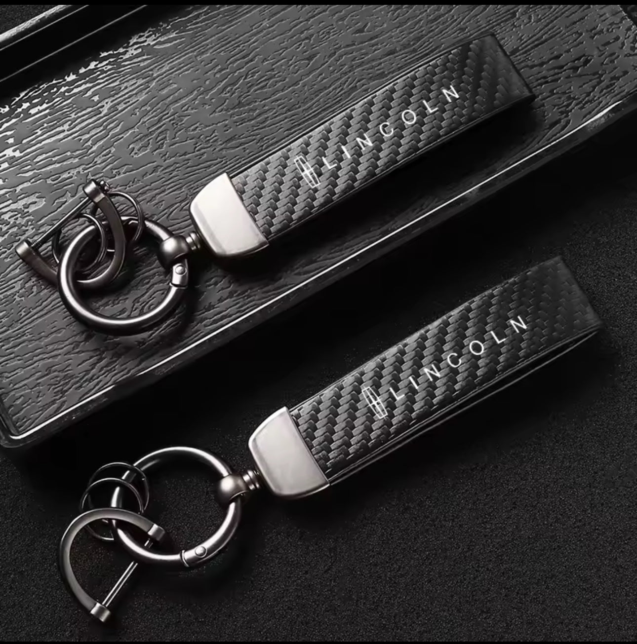 Lincoln Carbon Fiber Keychain