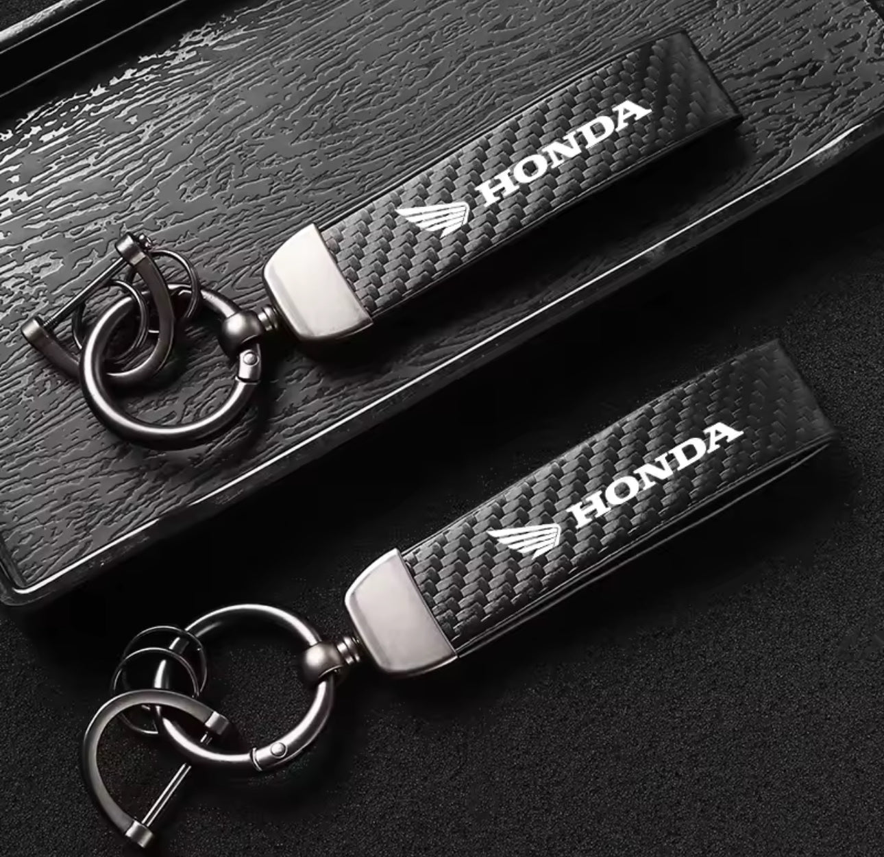 Honda Carbon Fiber Keychain