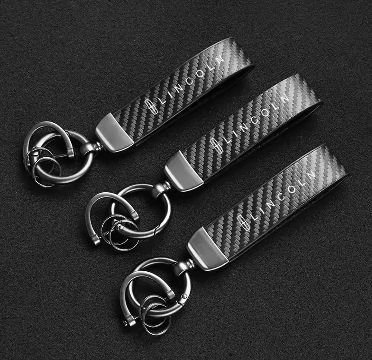 Lincoln Carbon Fiber Keychain