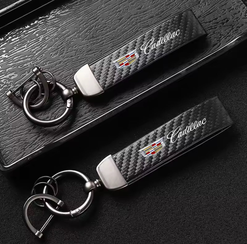 Cadillac Carbon Fiber Keychain
