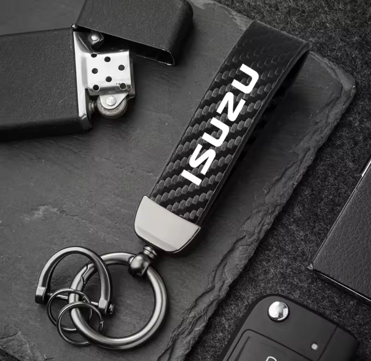Isuzu Carbon Fiber Keychain