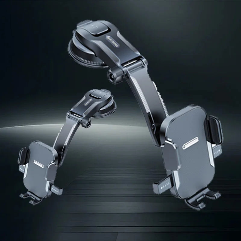 Car Phone Holder – Nano Flexible Silicone, 360° Rotation, Doesn’t Block Screen/Charging Port, Foldable for Storage