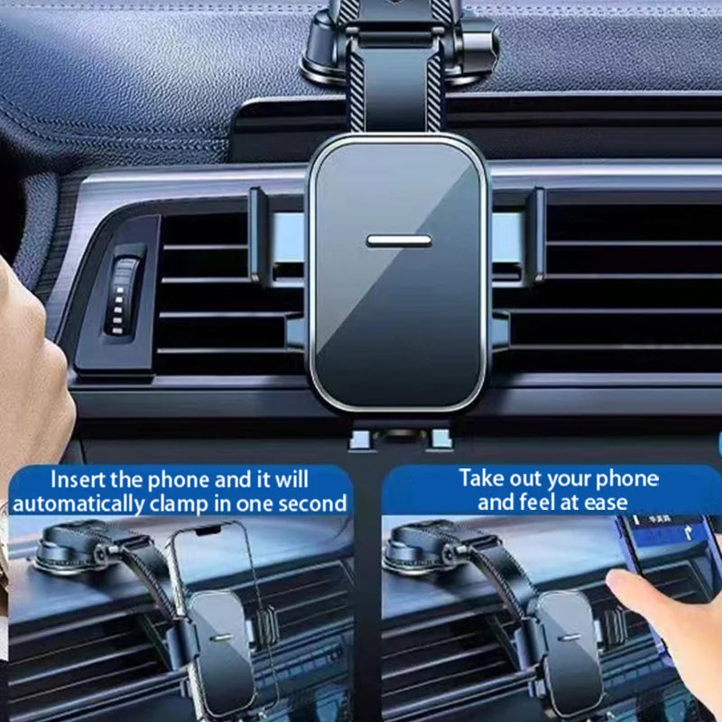 Car Phone Holder – Nano Flexible Silicone, 360° Rotation, Doesn’t Block Screen/Charging Port, Foldable for Storage