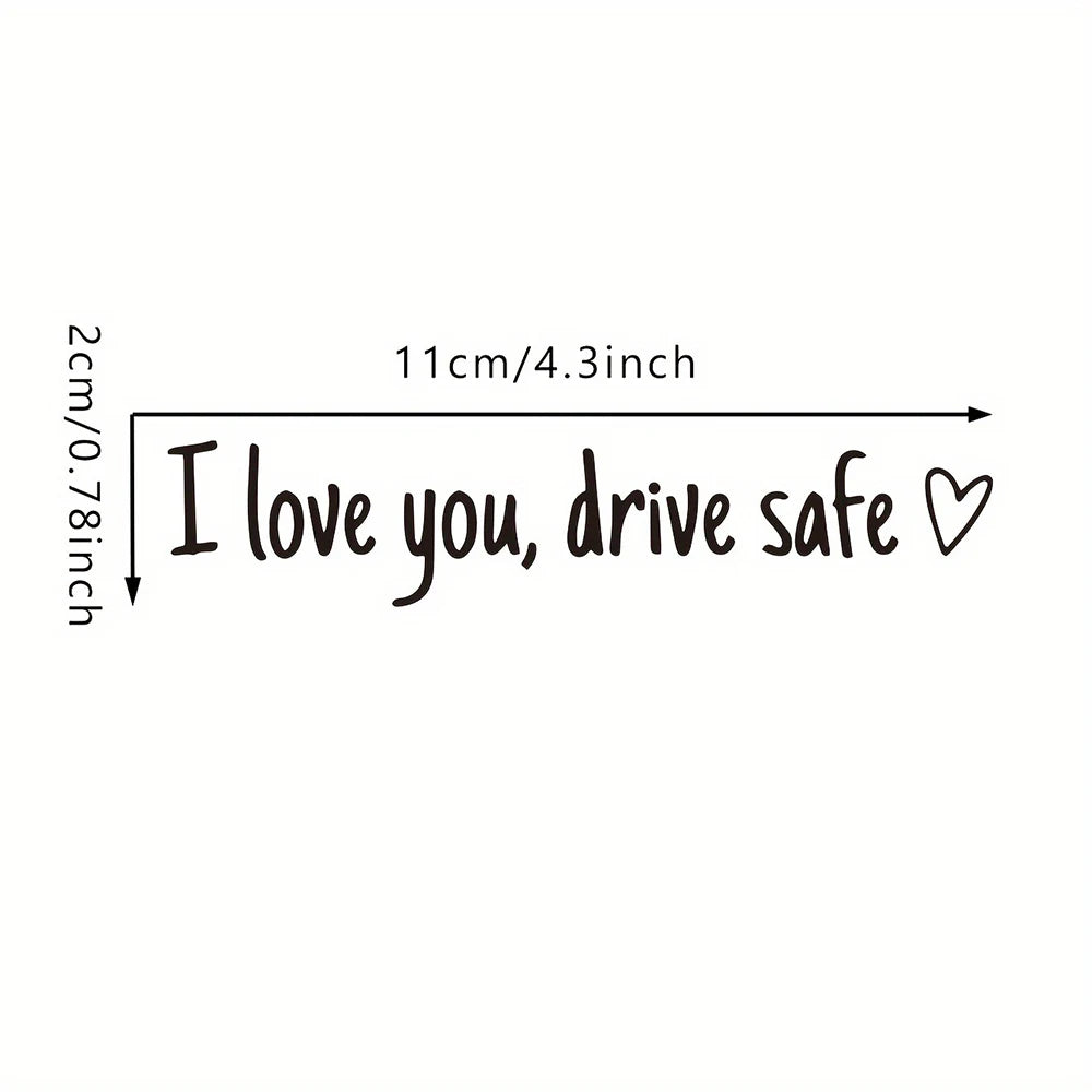 Car Mirror Stickers I Love You Drive Safe Heartfelt Safety Reminder for Women Drivers Stylish Car Accessory Perfect Gift