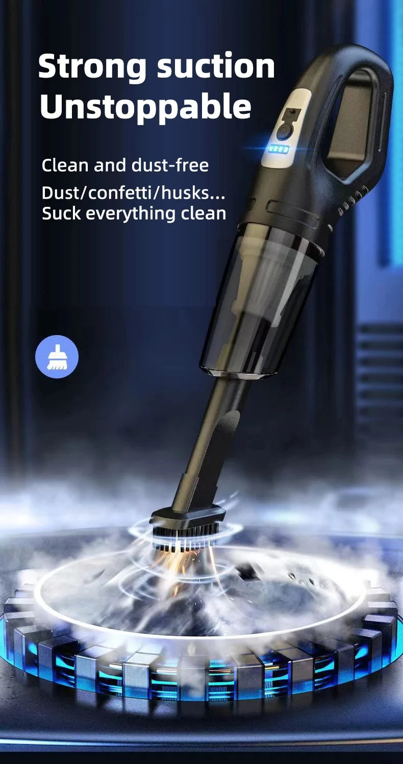 Auto multifunctionele stofzuiger Handheld krachtige zuigkracht Oplaadbare auto en thuis Kleine draadloze stofzuiger voor tweeërl